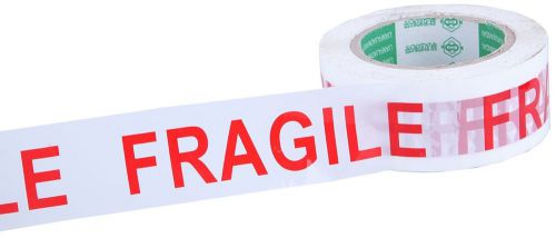Fragile Adhesive Warning Tape - Heavy Duty White Red Handle with Care Packing...