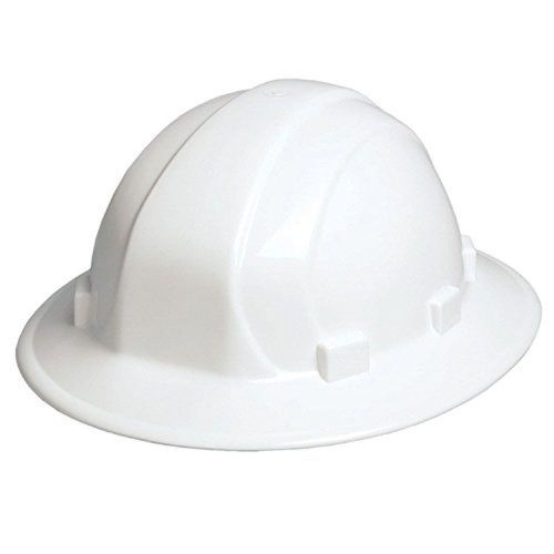 ERB 19911 Omega II Full Brim Hard Hat with Mega Ratchet White
