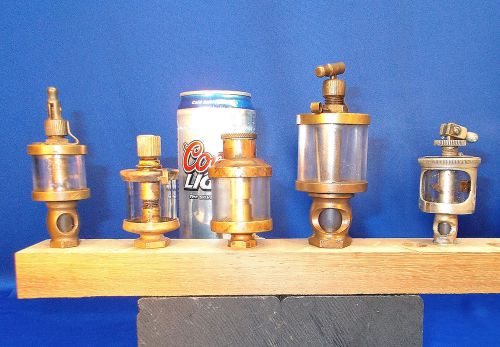 Cc161 ~ opportunity lot of 5 small steam engine oilers for sale