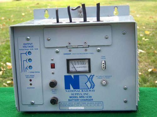 NATIONAL RAILWAY SUPPLY BATTERY CHARGER MODEL NRS-12/20