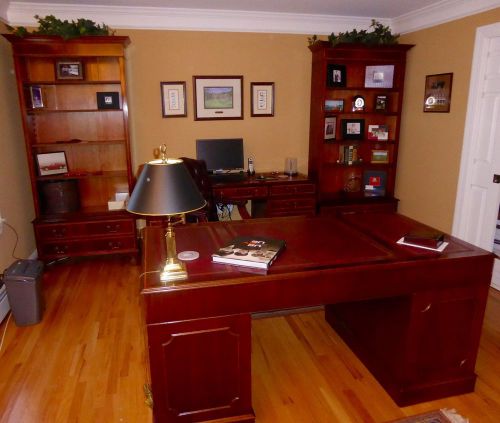 Professional Office 6 Piece Mahogany Furniture Set Made in UK