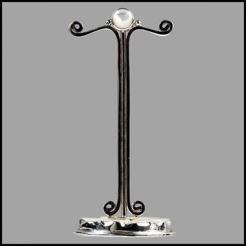 Solid 925 Sterling Silver &amp; Mother of Pearl Earring Display Stand