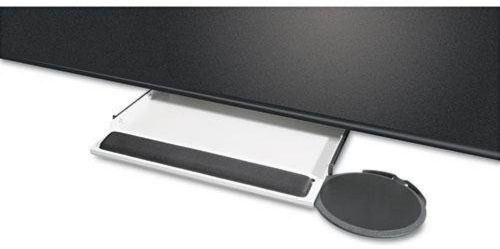 Kelly Computer Supplies 39180 Underdesk Keyboard Tray With Oval Mouse Platform,