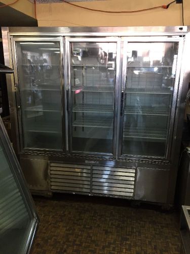 Leader PF79 79&#034; 3 Glass Doors Freezer Merchandiser Used (Local Pickup Only)