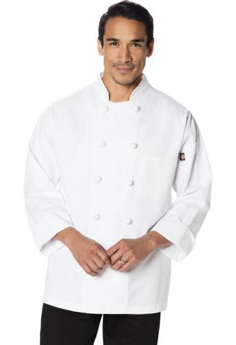 Dickies unisex classic knot-button chef coat white  dc43 wht free ship! for sale