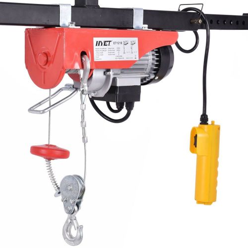 440lbs Mini Electric Wire Hoist Remote Control Garage Auto Shop Overhead Lift
