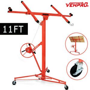 11FT Drywall Panel Hoist Dry Wall Rolling Caster Lifter Construction Tool DW11