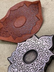 RARE!  Bookbinding Bronze Arabesque Bookbinder stamp tool leather gilding SPAIN!
