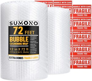 Bubble Cushioning Wrap Roll Bubble Roll Perforated 12 Inches Bubble Wrap Roll