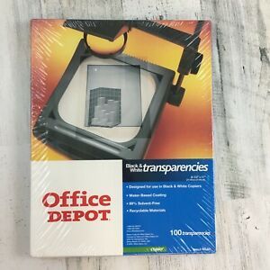 Office Depot Black and White 100 Transparency Film Transparencies Paper #753-631