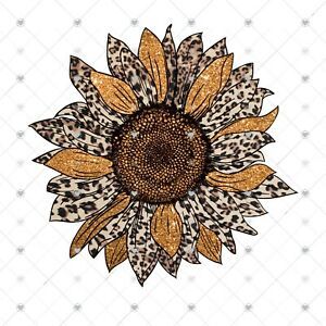 Sunflower Leopard Fall Ready to Press Sublimation Transfer, Ready to Use
