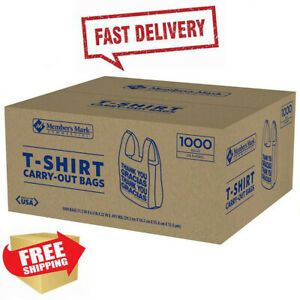 Member&#039;s Mark T-Shirt Carry-Out Bags (1,000 ct.) 100% Free Shipping