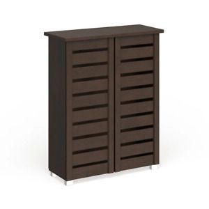 Porch &amp; Den Nurmi Dark Brown 2-door Shoe Cabinet