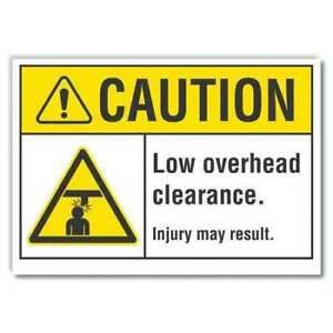 LYLE LCU3-0006-RD_14x10 Caution Sign, 10 in Height, 14 in Width, Reflective