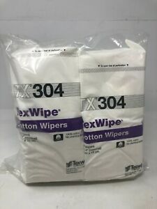 TX304 Texwipe 4&#034; x 4&#034; Cotton Cleanroom Wiper 1,200 Wipers (4 Bags of 300 wipes)
