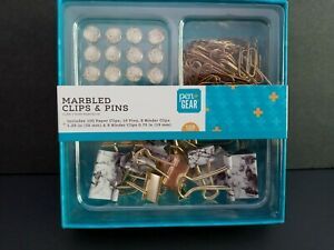 Pen + Gear Marbled Clips and Pins Value 128 Pieces, Very Limited Edition