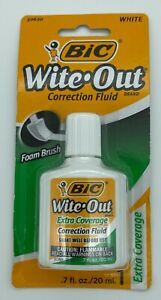 Bic Wite-Out Extra Coverage Correction Fluid, One Per Pack, .7 Fl oz