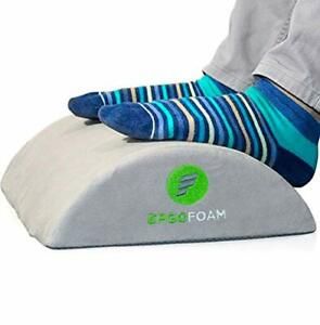 ErgoFoam Ergonomic Foot Rest Under Desk - Premium Velvet Soft Foam Footrest for