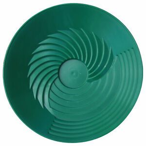 Gold Prospecting Tools 10&#034; Green Plastic Gold Pan for Sluice Panning 2PC