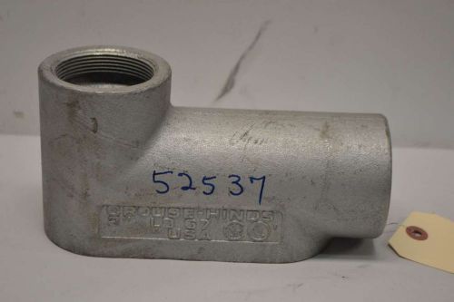 New crouse hinds lb67 2in npt iron conduit body fitting d395599 for sale