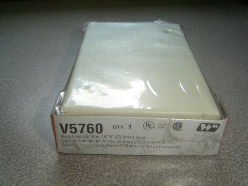 Wiremold v5760 blank extension box 15/16&#034; deep ivory new in box for sale