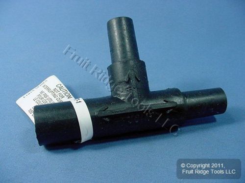 Leviton Black Cam Plug Tapping Tee Connector 15 Series Taper Nose 600V 15A22-E