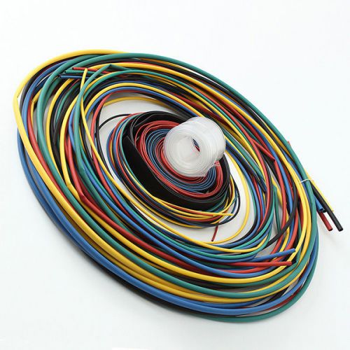 New 55m pack set 6color 11size 1.5-22mm 2:1 heat shrink tubing sleeving wrap kit for sale