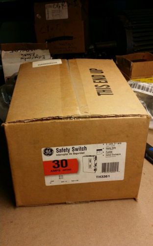 General Electric 30 Amp 600 volt Safety Switch TH3361 NIB New in Box Disconnect