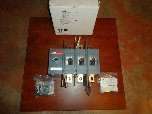 Abb  disconnect switch 600volts /400amps  cat # ot400u03c  new / fuse/ w/handel for sale