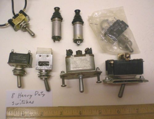 6 Assorted Toggle Switches &amp; 2 Push-Pull Switches, 7 Mil Grade,   Made in USA