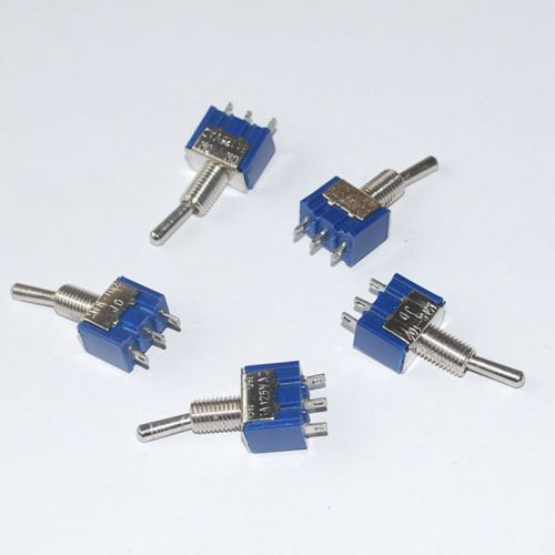 Hot Sale 5pcs AC 125V 6A ON/ON 2 Position SPDT 3 Pins Mini Toggle Switch