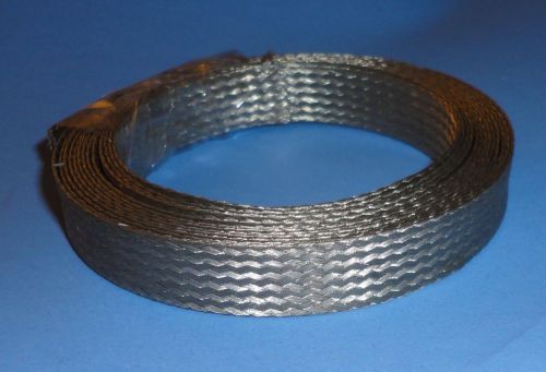 1/2&#034; 3&#039; cable tinned copper tubular braid/grounding flat strap 3/8&#034; id for sale