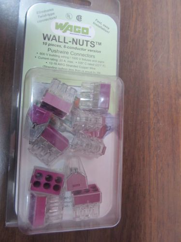 Wago wall-nuts  6 conductor version pushwire connectors #51011253 for sale