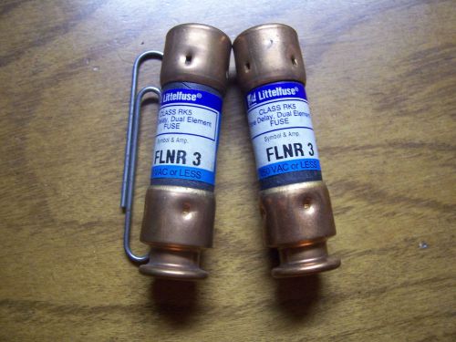Lot of 2 New Littlefuse FLNR 3 TIME DELAY FUSE 250V  Class RK 5