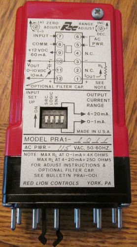 New nos red lion pra1-1011 pulse rate to analog converter 115vac 50/60hz for sale