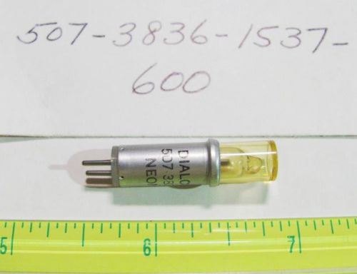 1x Dialight 507-3836-1537-600 125V Long Cylindrical Clr Neon Datalamp Cartridge