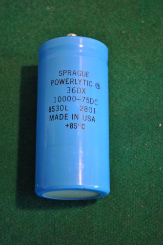 Sprague powerlytic capacitor * 36dx * 10000 * 75v dc * 8530l for sale
