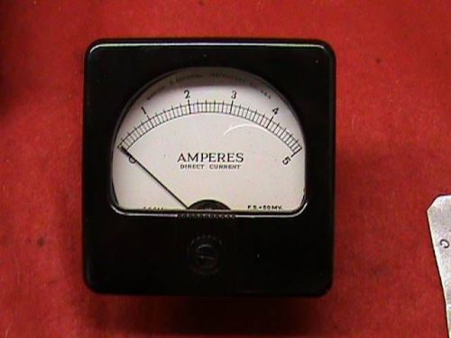 Vintage Marion Electric 535N Amperes DC Guage New Steampunk 3&#034;x 3&#034;