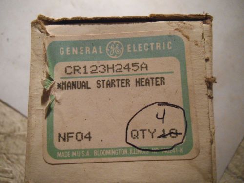 GE CR123H245A MANUAL STARTER HEATERS - LOT OF 4 - NEW