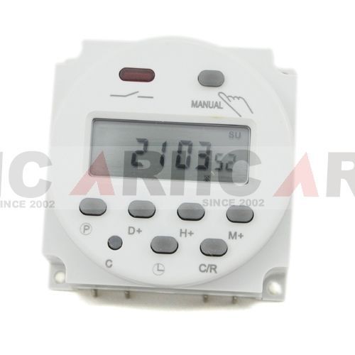 DC 12V  Digital LCD Power Weekly Programmable Timer Time Switch Relay 16A 1Min