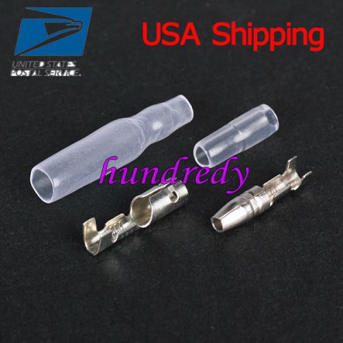 40X 3.9mm Insulated Cover Bullet Connectors Crimp Terminals Female Male USA Fast