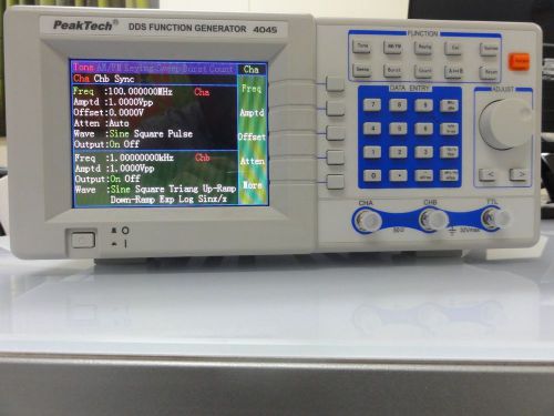 Peaktech p 4045 dds function generator, 100mhz- 150 mhz , usb color lcd-display. for sale