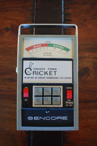 SENCORE CRICKET TF26 TF-26 TRANSISTOR &amp; FET IN-OUT OF CIRCUIT TESTER (Recapped)