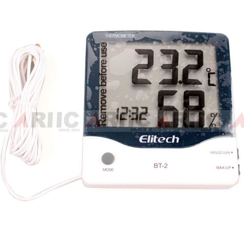 New 2channel big panel lcd display indoor/outdoor digital thermometer clock bt-2 for sale