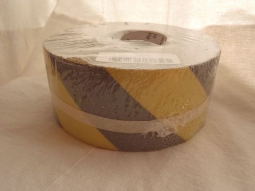 Nib 3&#034;x60&#039; anti slip non skid tape stair step/floor safety tape blk/yel wooster for sale