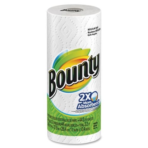 CARTON OF 30 ROLLS Bounty Paper Towel - 2 Ply - 44 Sheets/Roll - White