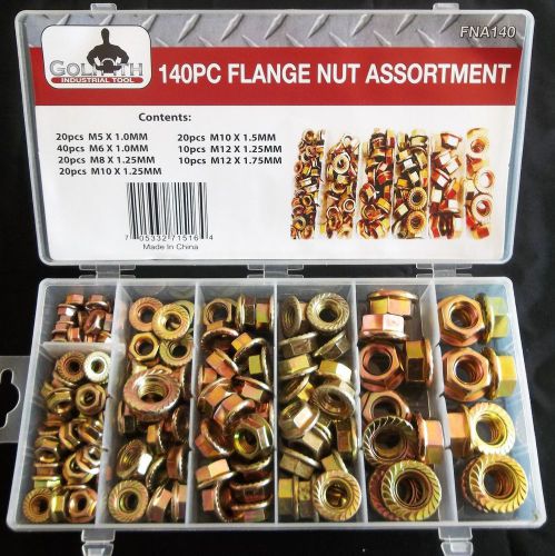 140pc goliath industrial flange nut metric assortment fna140 washer bolt for sale