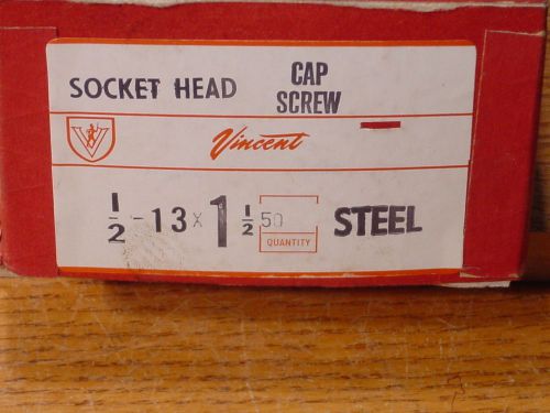 SOCKET HEAD CAP SCREWS  1/2 &#034; X 13 X 1 1/2&#034;