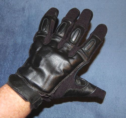 NEW LARGE BLACK LEATHER SAP GLOVES LAW ENFORCEMENT POLICE TACTICAL GEAR