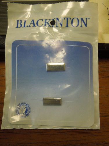 Sealed Blackington 3/4&#034; Nickel Plate Lieutenant Bars Collar Pins Rank Insignia